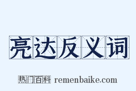 亮达反义词是什么意思的图片